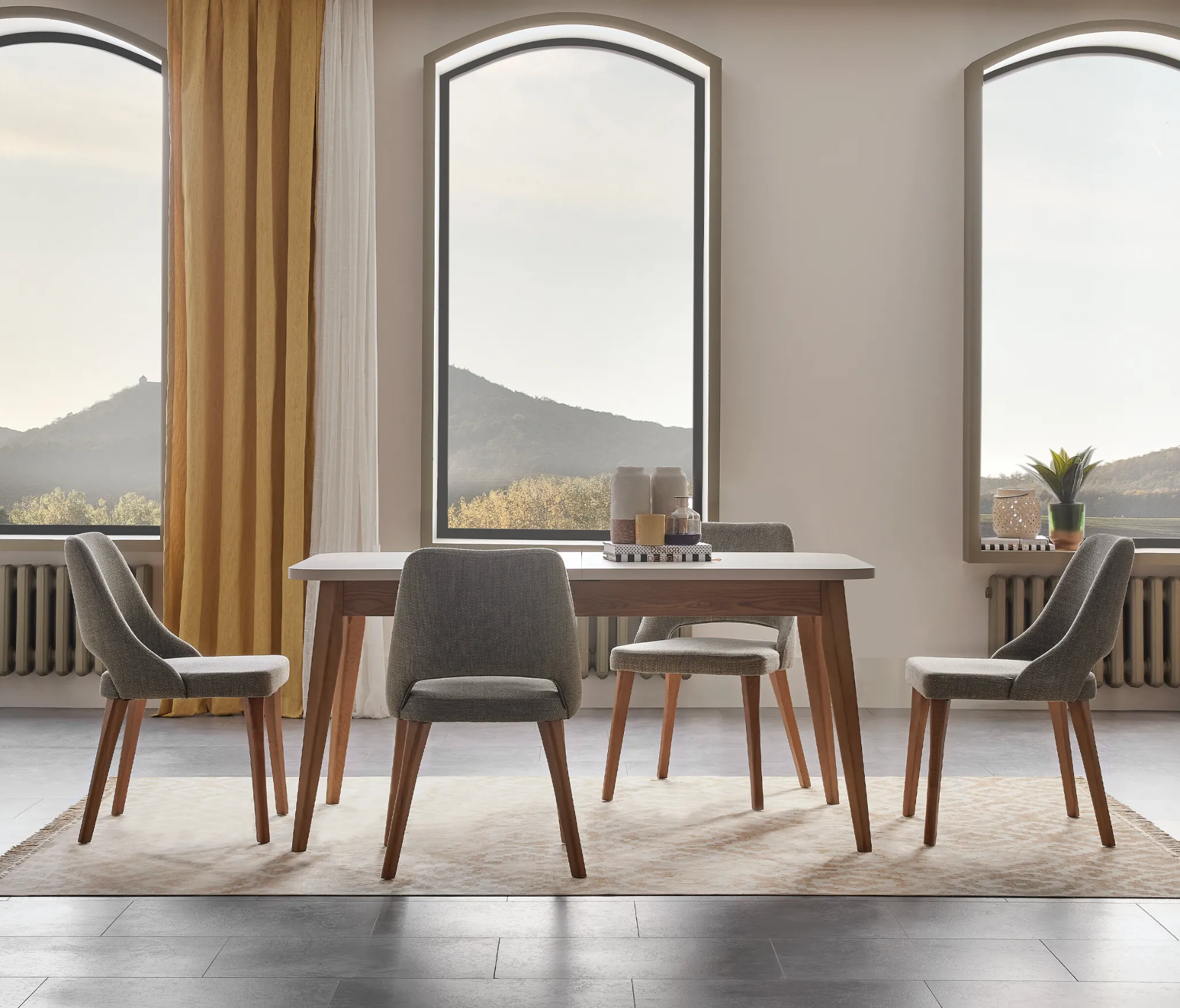 6-8 Vietų Išskleidžiamas Valgomojo Stalas - Loreto - Yatas Bedding