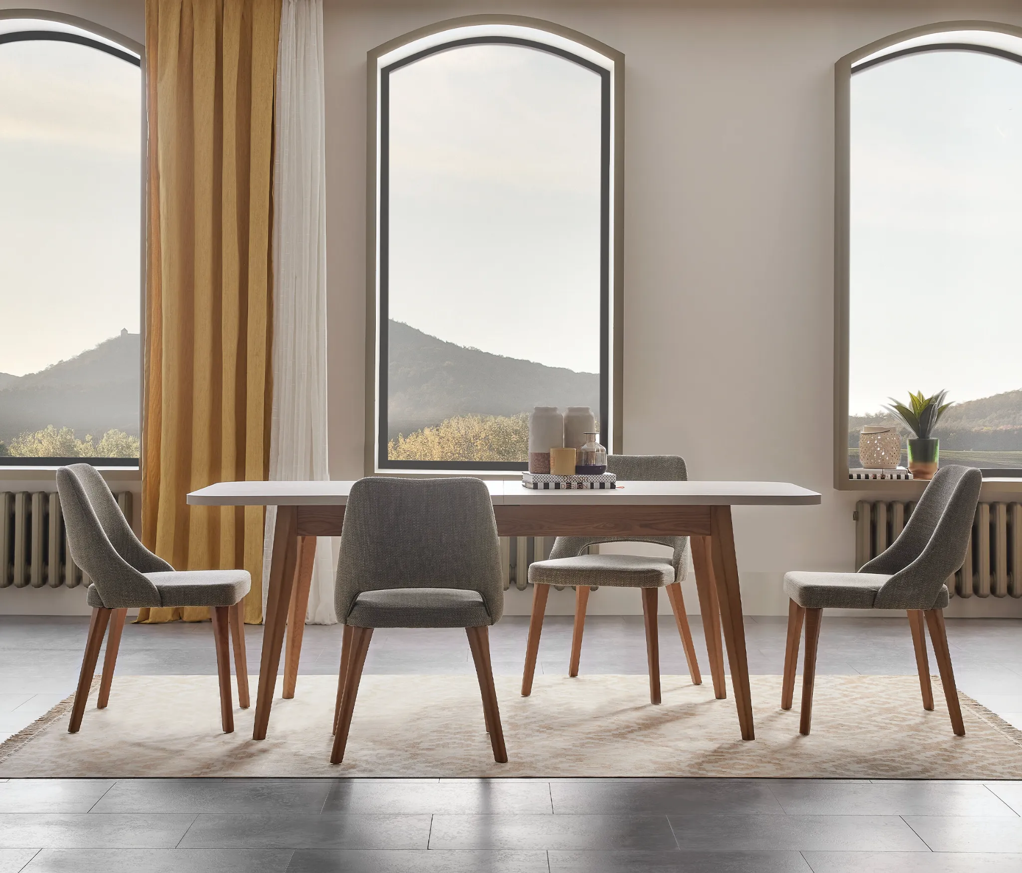 6-8 Vietų Išskleidžiamas Valgomojo Stalas - Loreto - Yatas Bedding