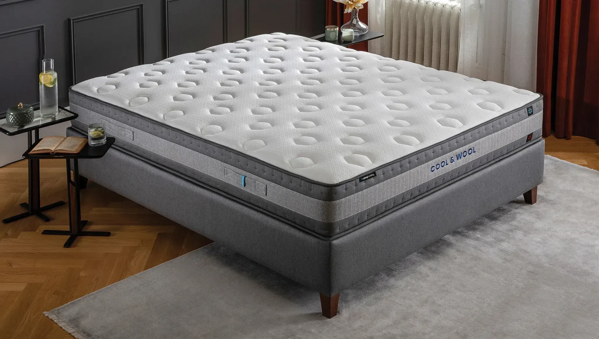 Čiužinys COOL&WOOL (ritininė pakuotė) - Yatas Bedding