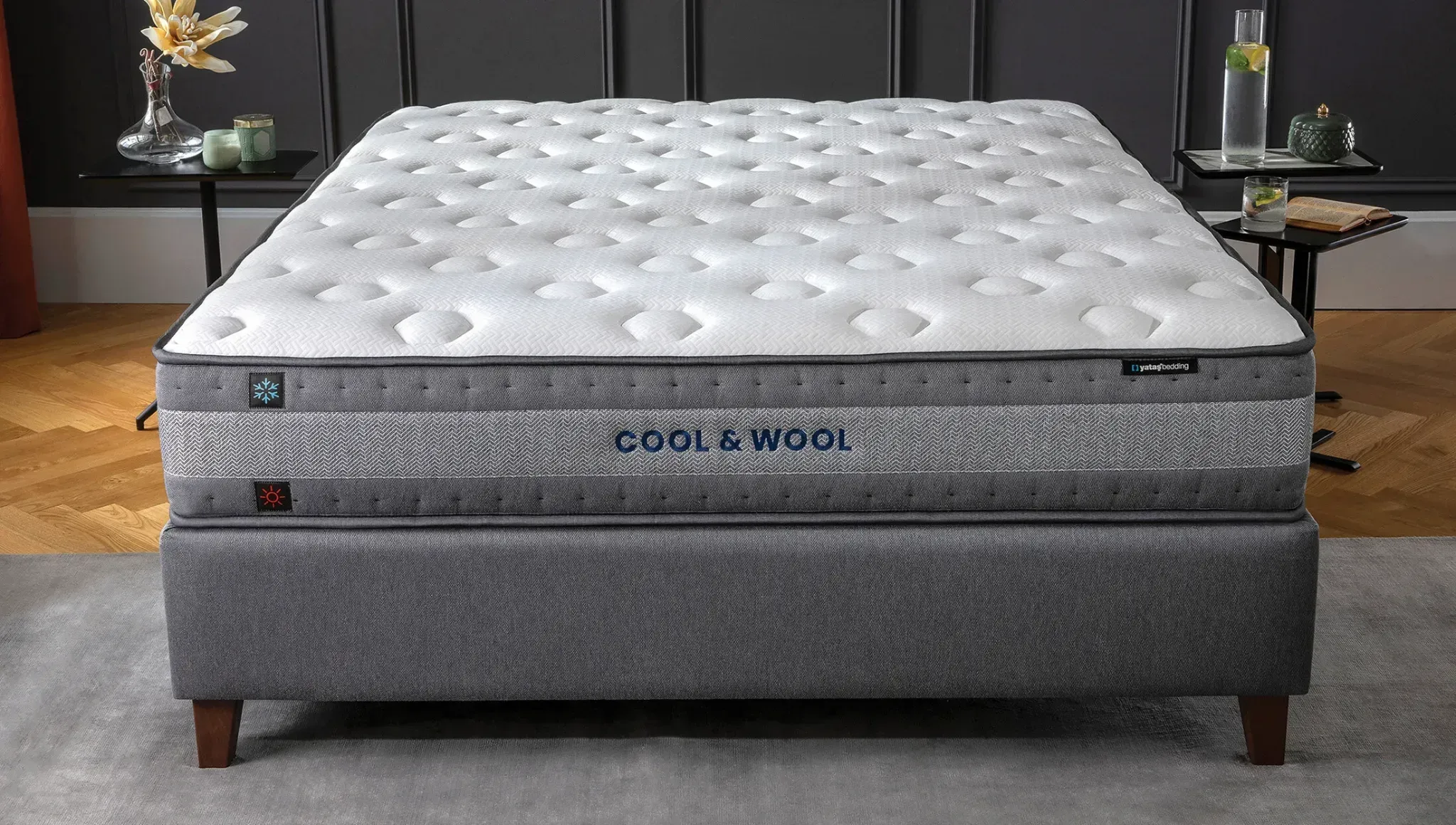 Čiužinys COOL&WOOL (ritininė pakuotė) - Yatas Bedding