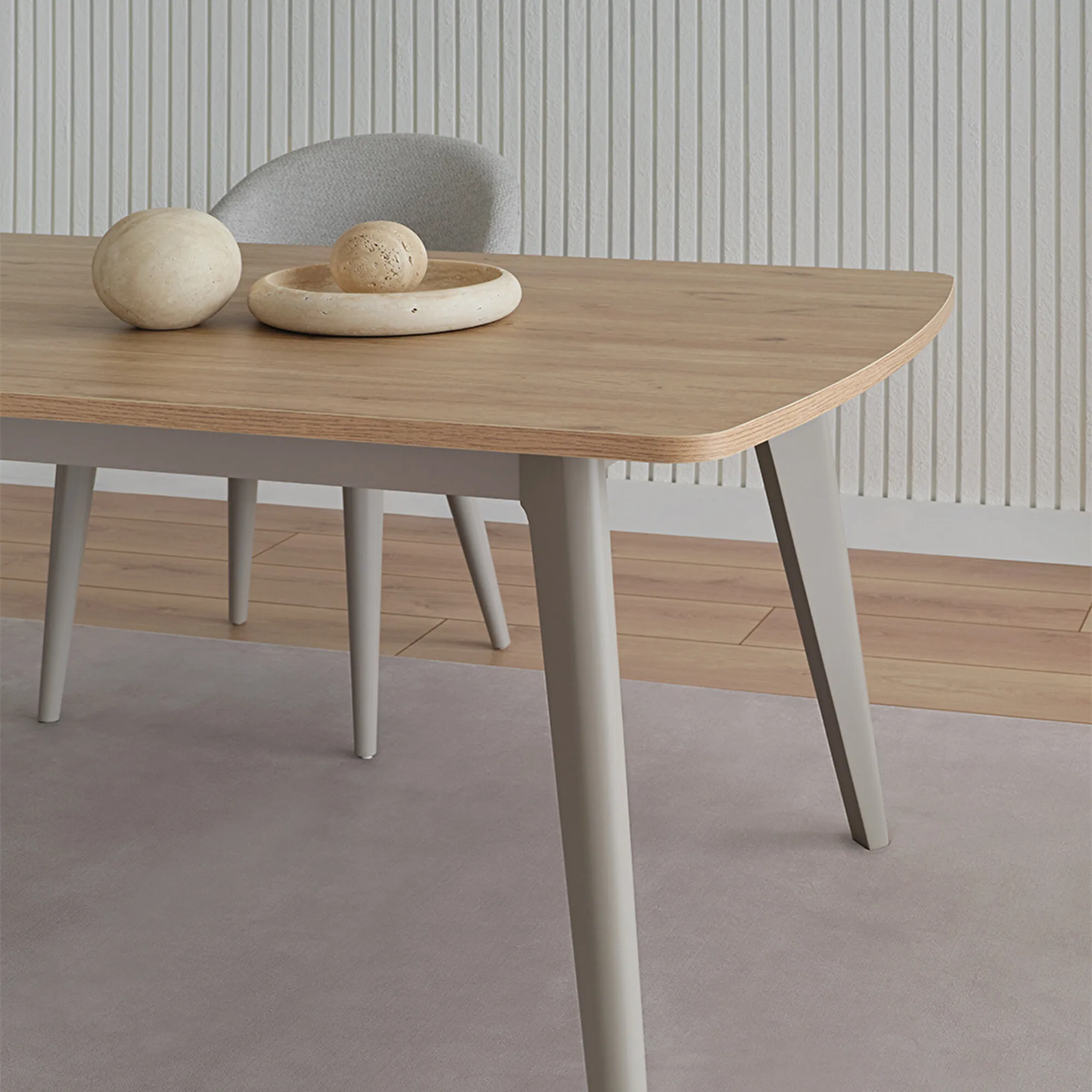 Išskleidžiamas Valgomojo Stalas - CANTE (Medinės kojos) - Yatas Bedding