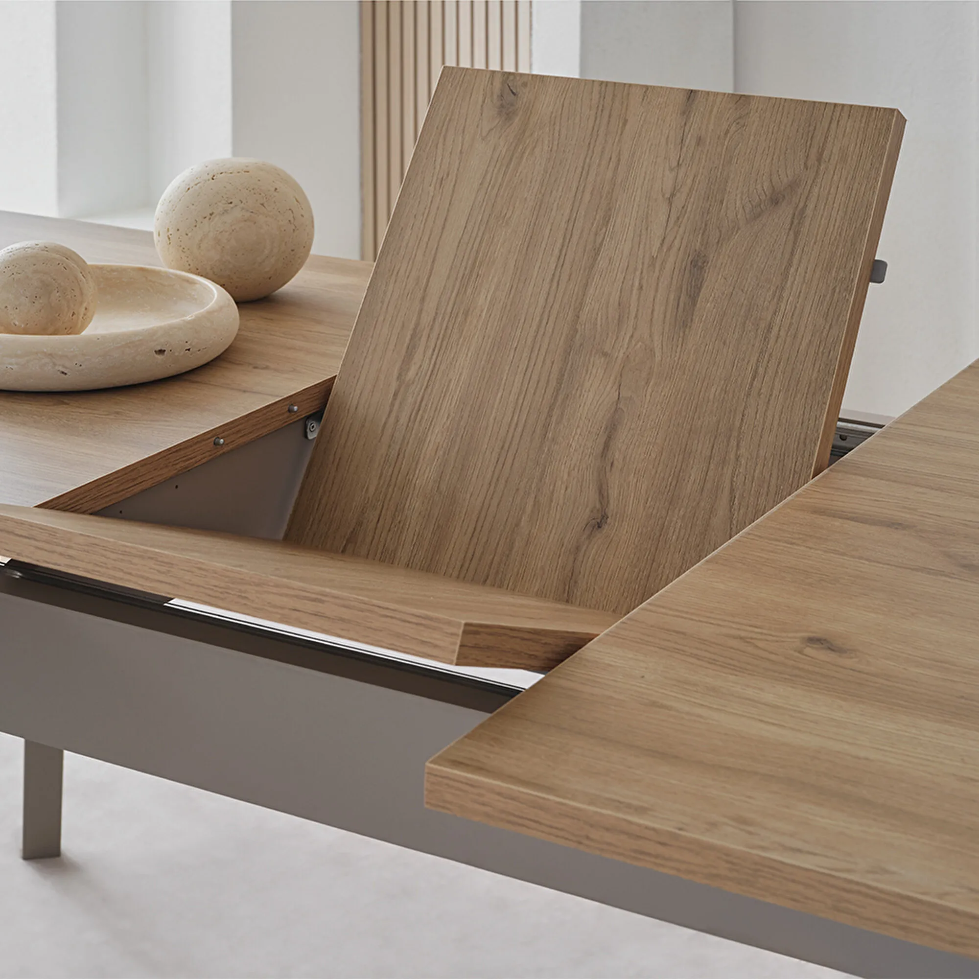 Išskleidžiamas Valgomojo Stalas - CANTE (Medinės kojos) - Yatas Bedding