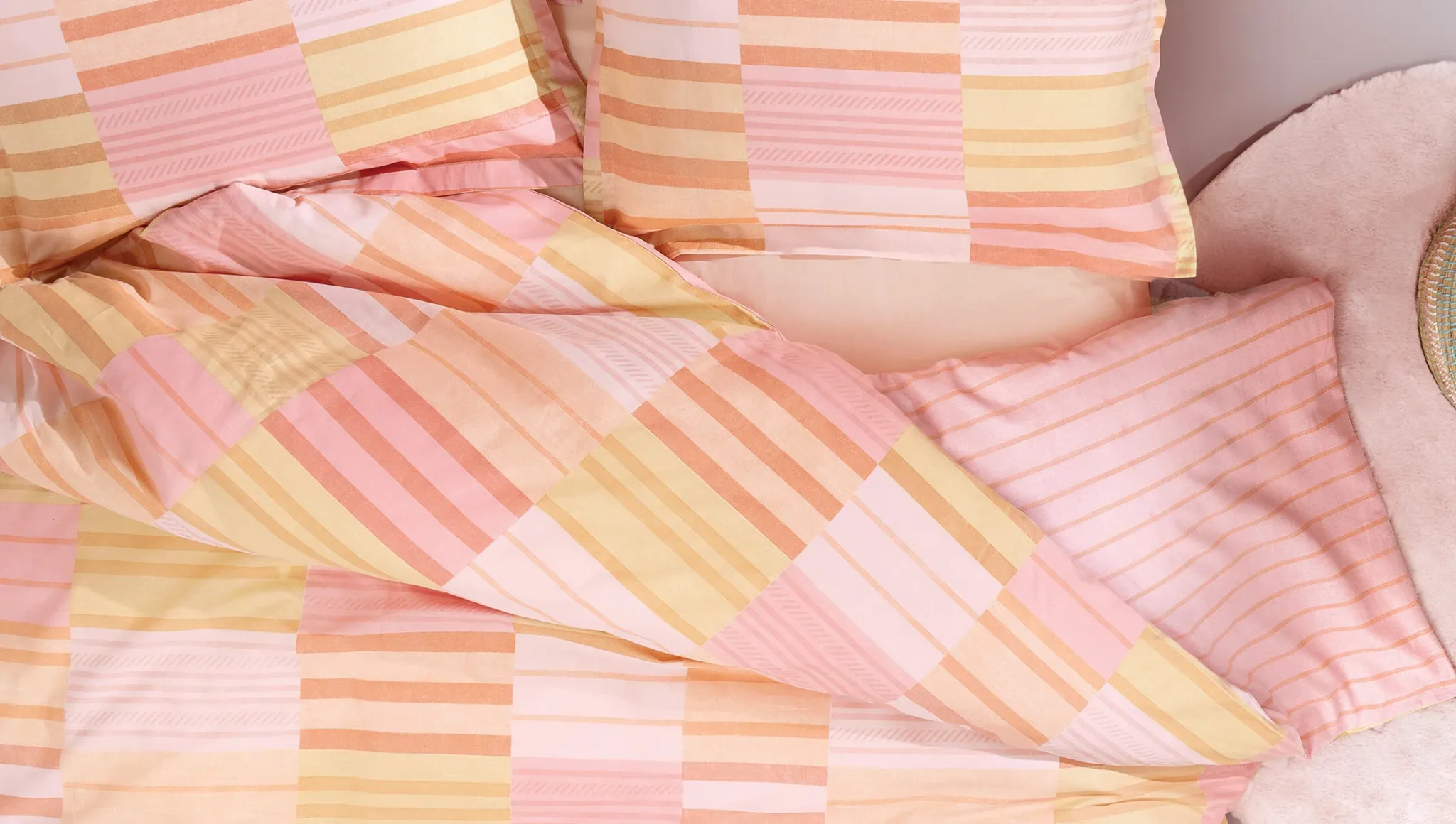 Medvilninis patalynės komplektas AVRIL POWDER - Yatas Bedding