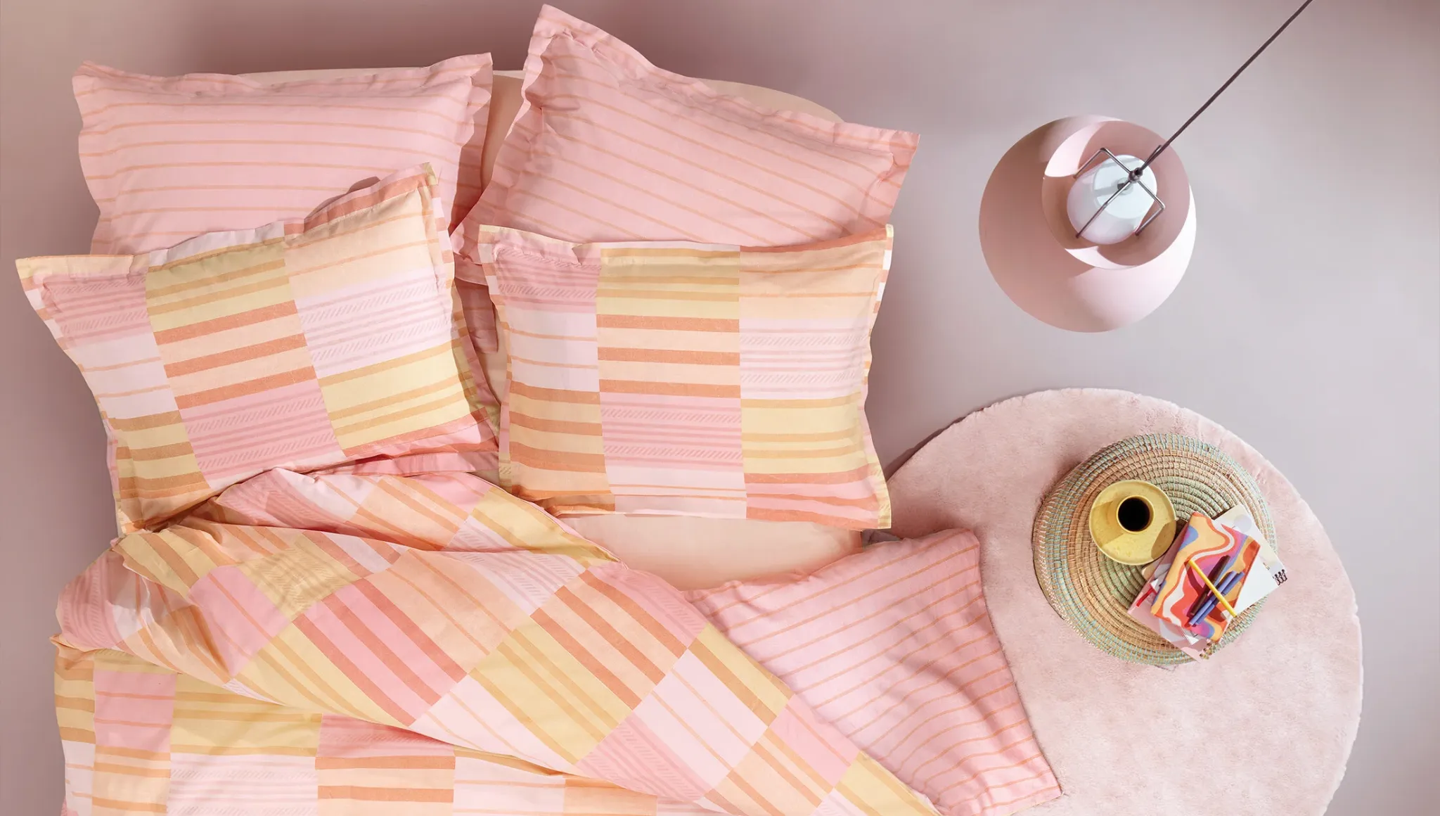 Medvilninis patalynės komplektas AVRIL POWDER - Yatas Bedding