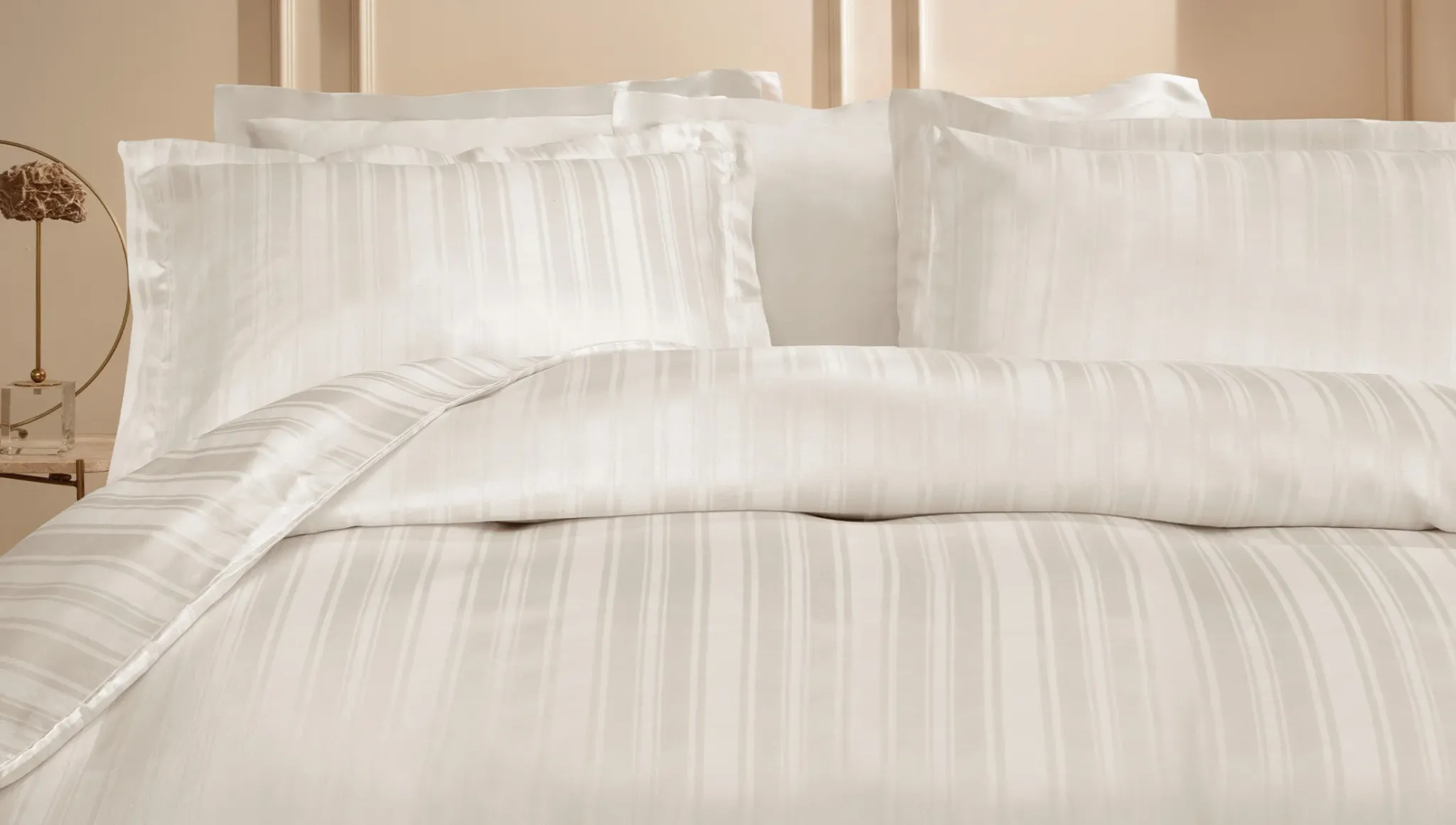 Satino patalynės komplektas BEIGE - Yatas Bedding