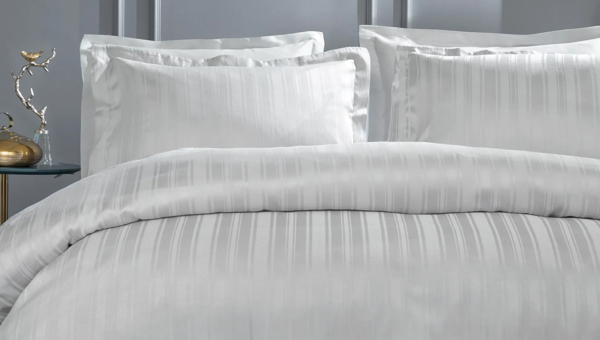 Satino patalynės komplektas GREY - Yatas Bedding