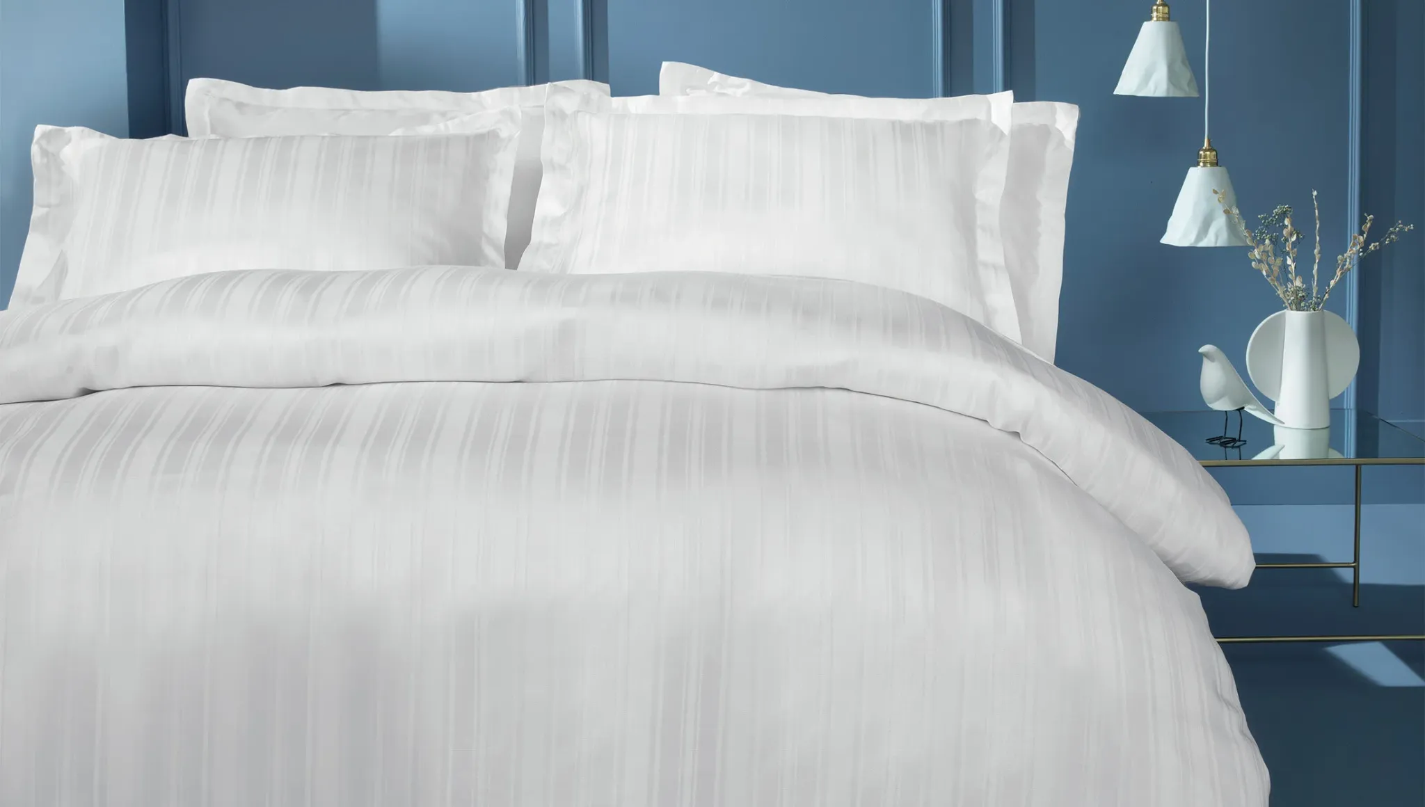 Satino patalynės komplektas WHITE - Yatas Bedding