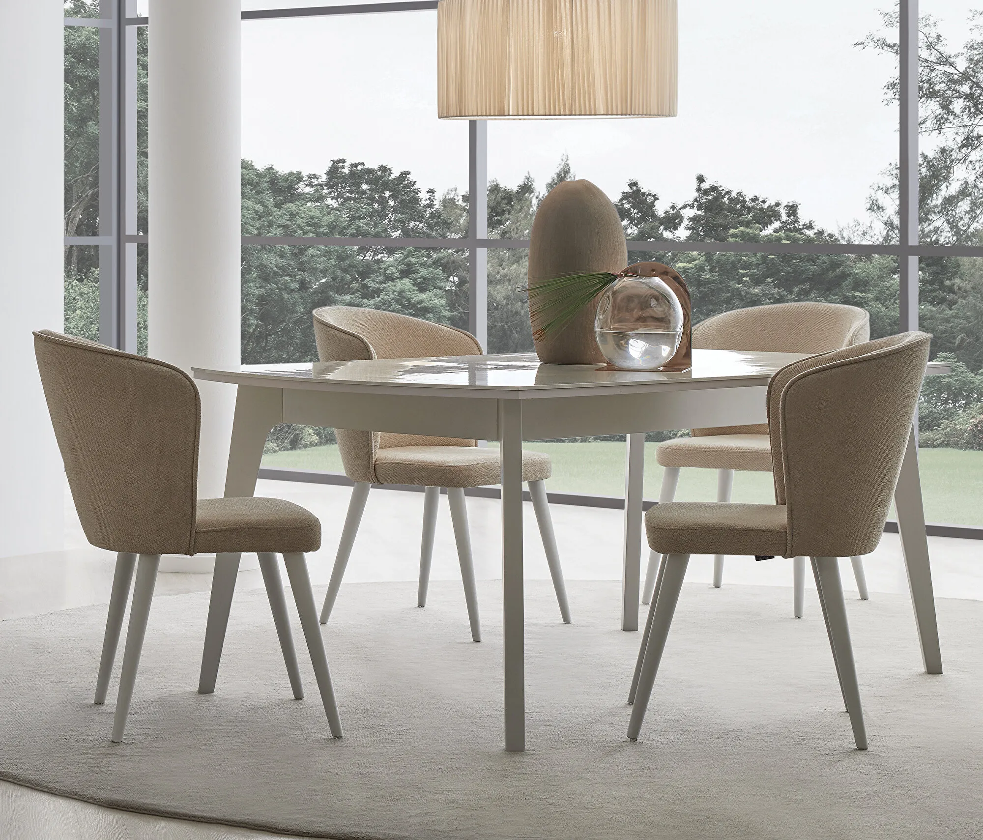 Valgomojo Stalas - Legato (Baltas) - Yatas Bedding