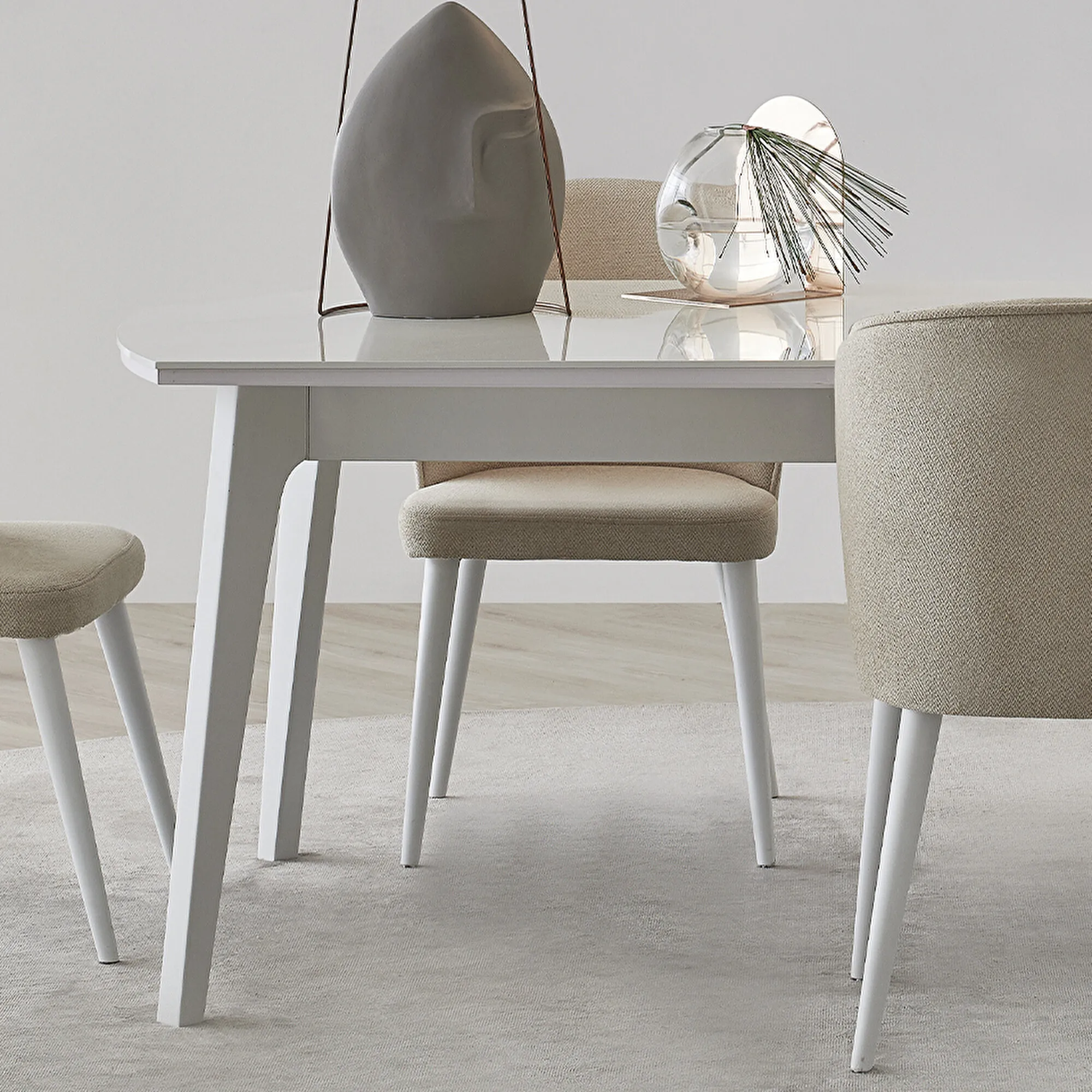 Valgomojo Stalas - Legato (Baltas) - Yatas Bedding