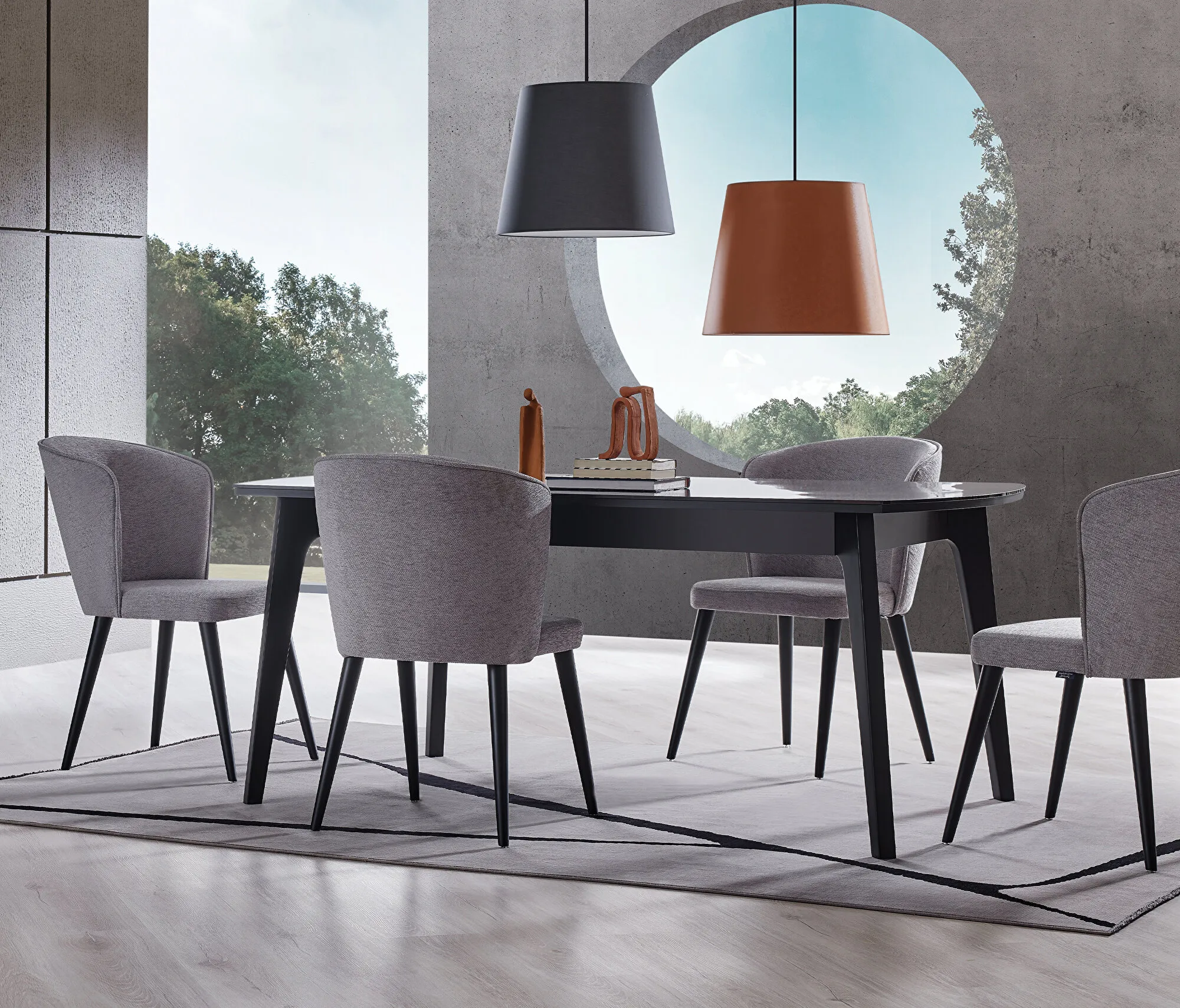 Valgomojo Stalas - Legato (Juodas) - Yatas Bedding