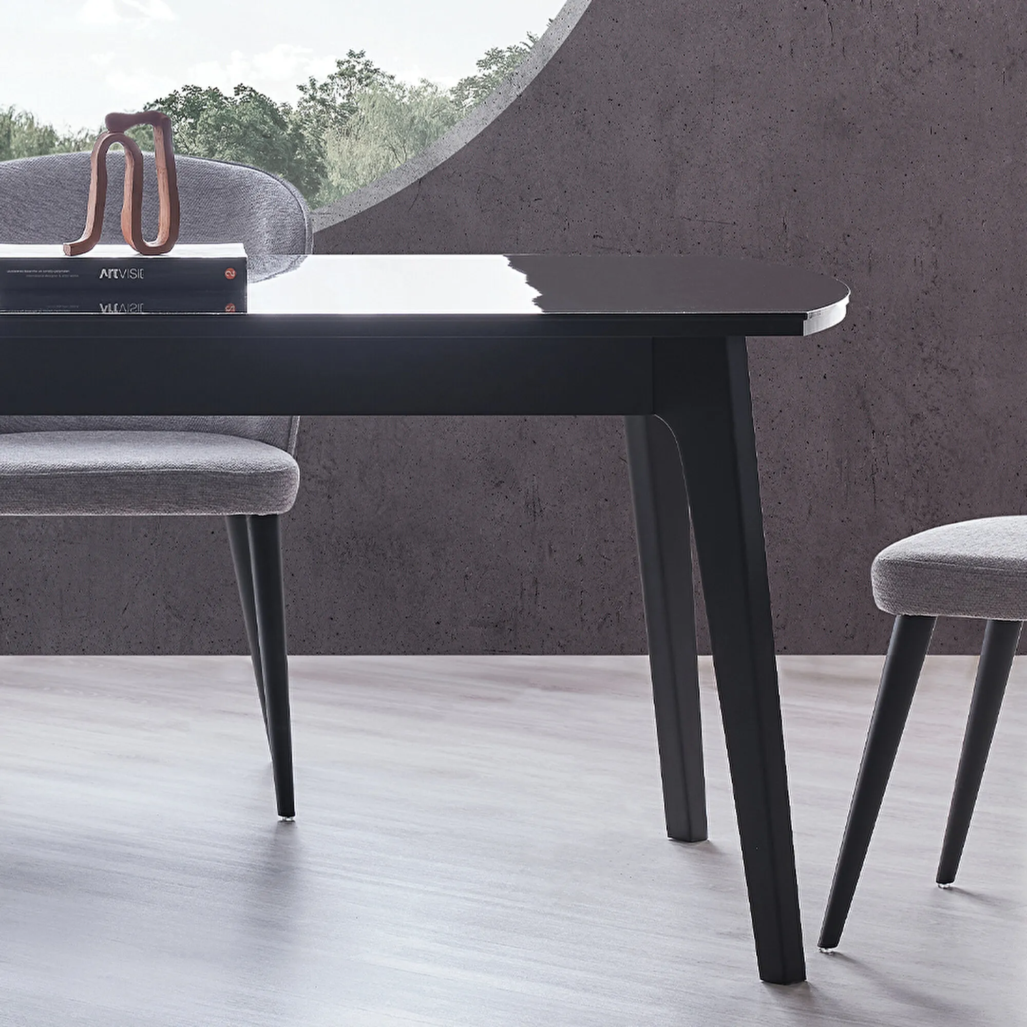 Valgomojo Stalas - Legato (Juodas) - Yatas Bedding