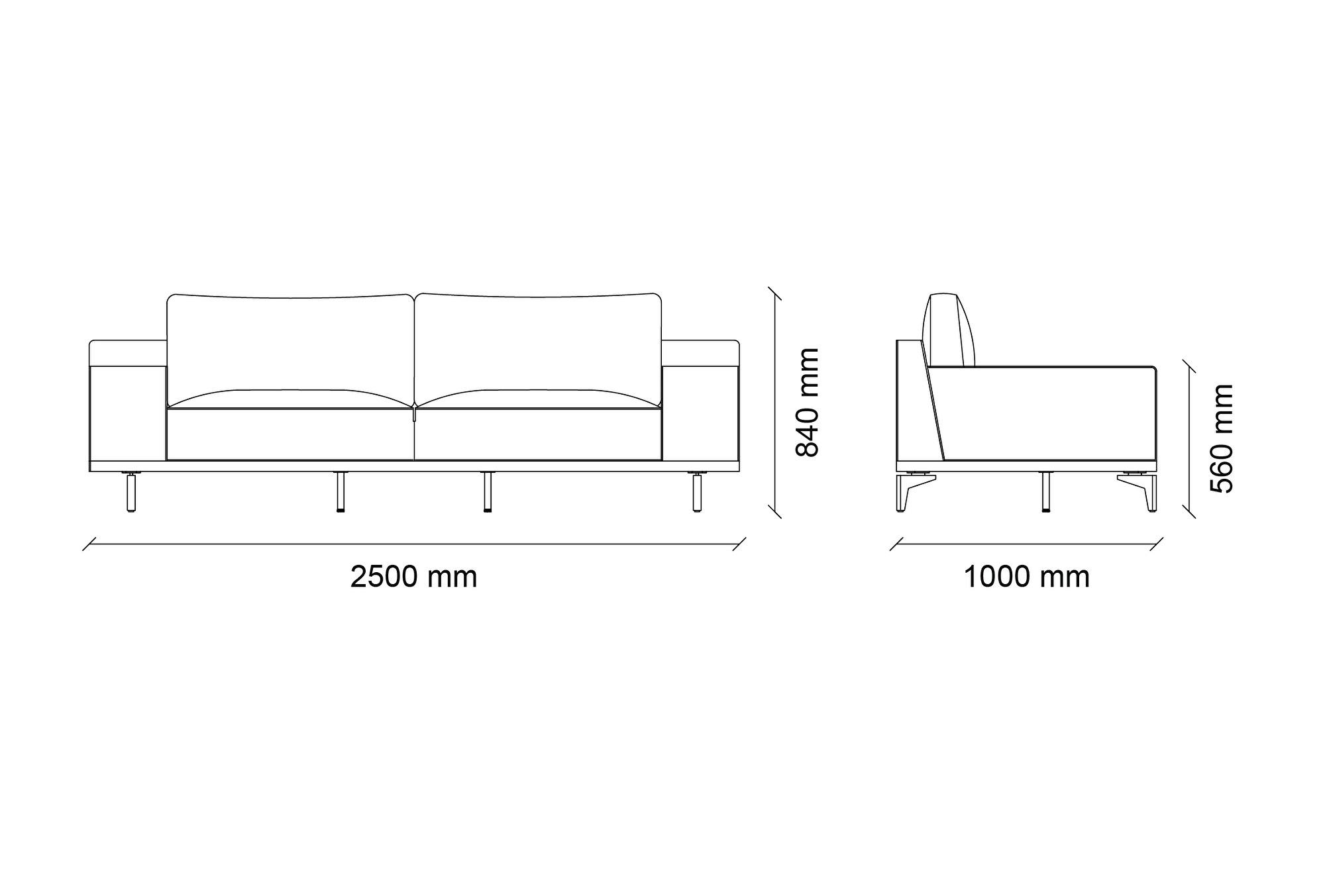 Viera - 3 vietų sofa - Yatas Bedding